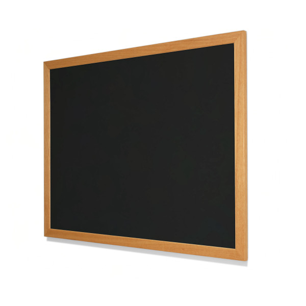 2209 Black Olive Colored Cork Forbo Bulletin Board with Red Oak Frame